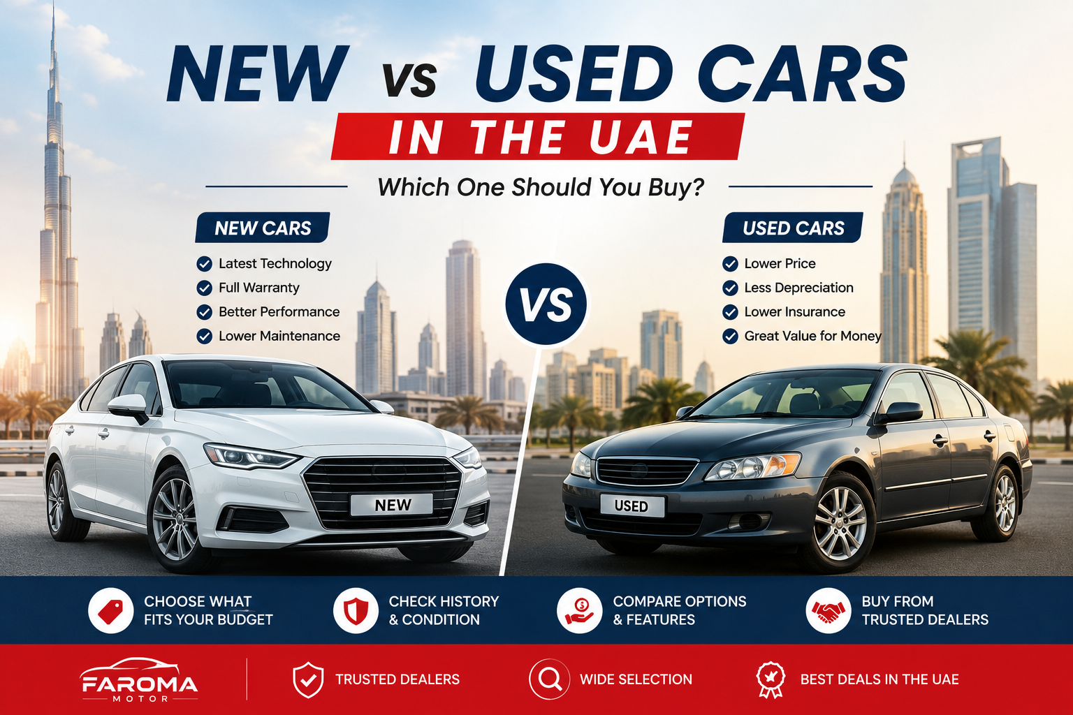 New vs Used Cars in the UAE: Which One Should You Buy?